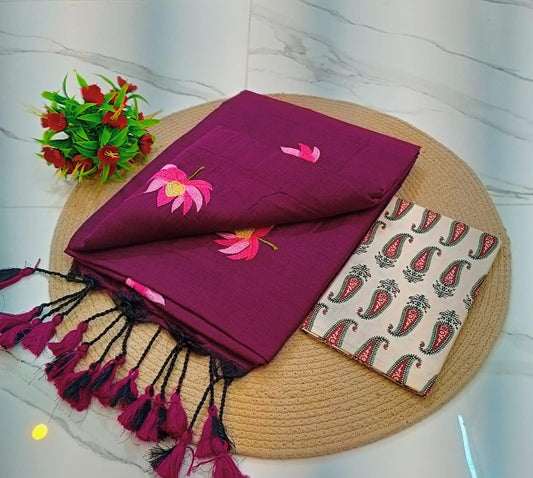 KCS Handloom south cotton mix saree
