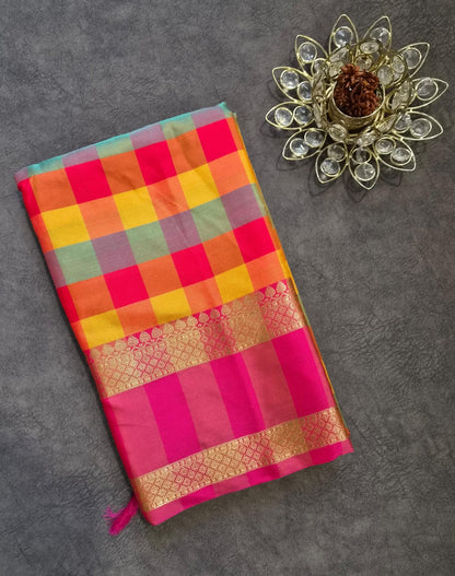 Surya Gulal Sunset Pink Chennai Silk Saree